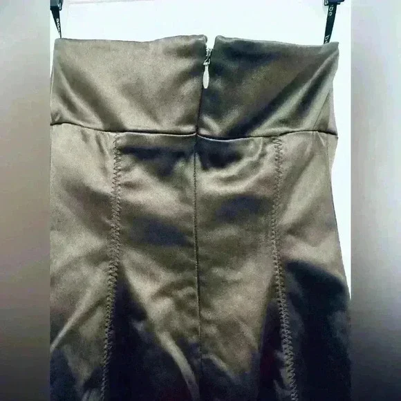 Bebe Vintage Y2K Strapless Cocktail Dress, Chocolate Brown, Size Small - Picture 6 of 16